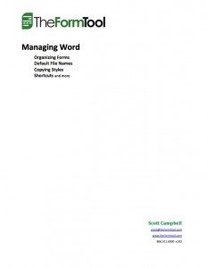 Managing Word Title Screen