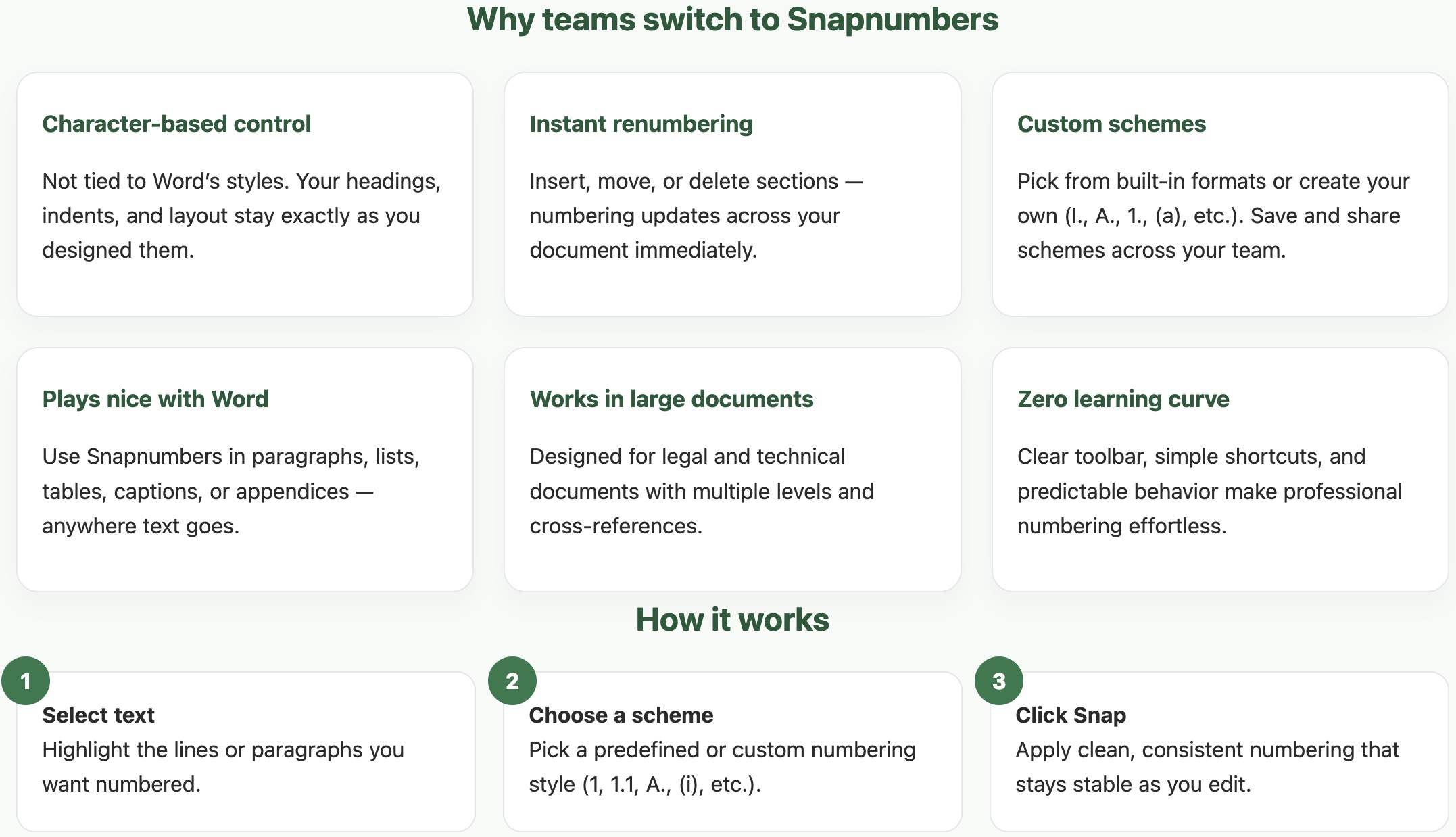 What Snapnumbers does better than Word