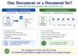 Choosing one document or a set?